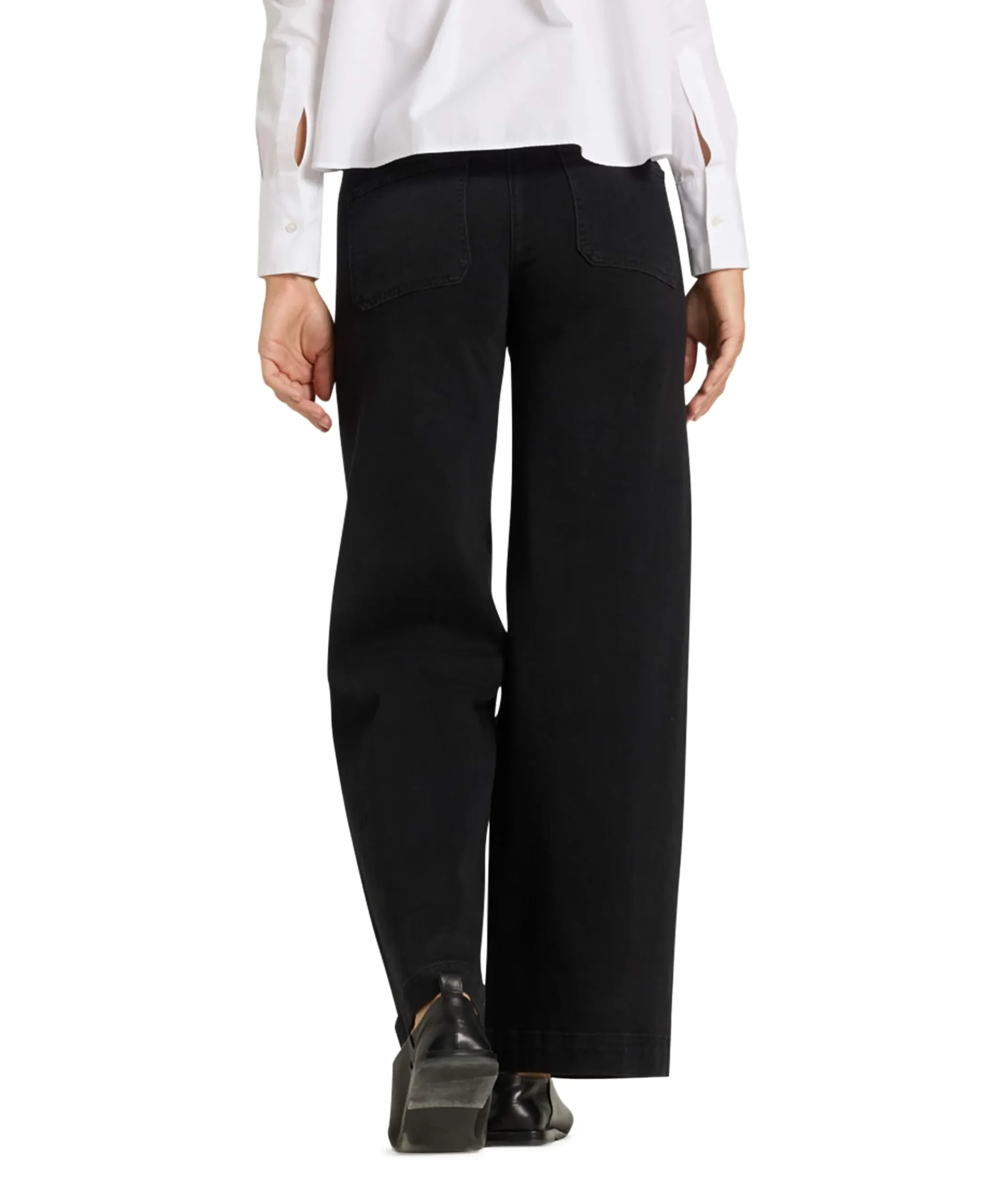Ada patched pocket dames jeans zwart