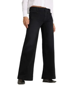 Ada patched pocket dames jeans zwart