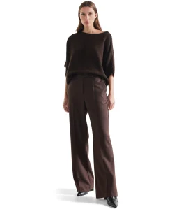 ALICE wb 453 wide leg long dames broek bruin
