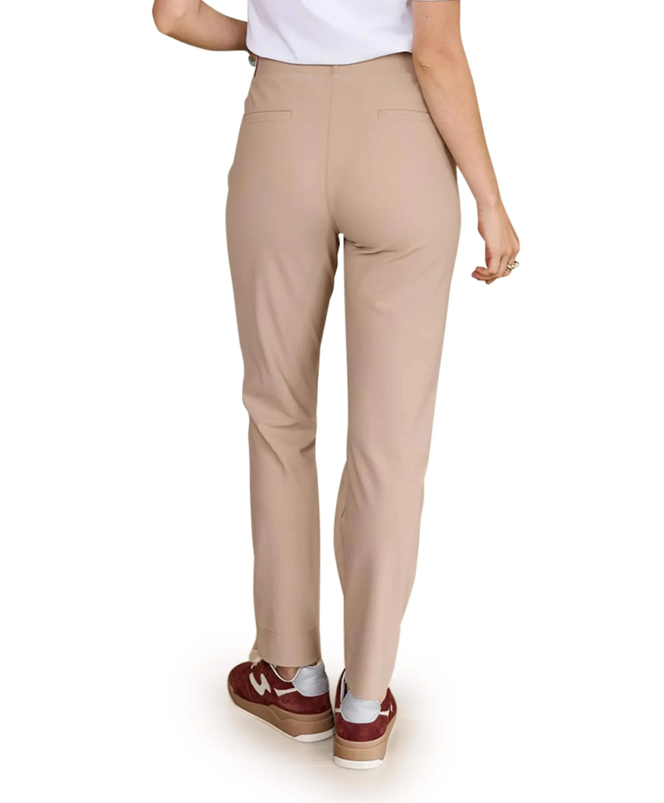 Anne bonded broek beige