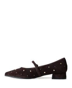 Annette dames ballerina's bruin
