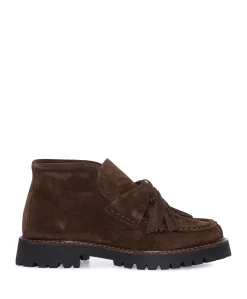 Aosta Tassel dames enkellaarzen bruin