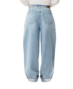 Baggy fit dames jeans blauw