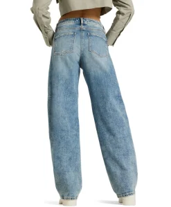 Baggy twisted dames jeans blauw