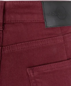 Barrel denim dames jeans bordeaux