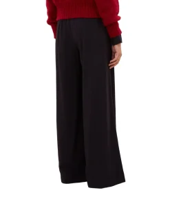 benji wide stripe dames broek bordeaux