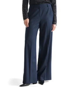 BERRA wb 403 extra wide leg long contrast ch dames broek blauw