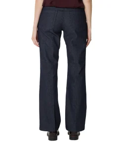 Bibette herringbone dames broek blauw
