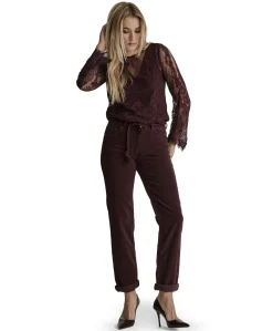 Bobby - Vintage Corduroy - 001 - Bl dames broek bordeaux