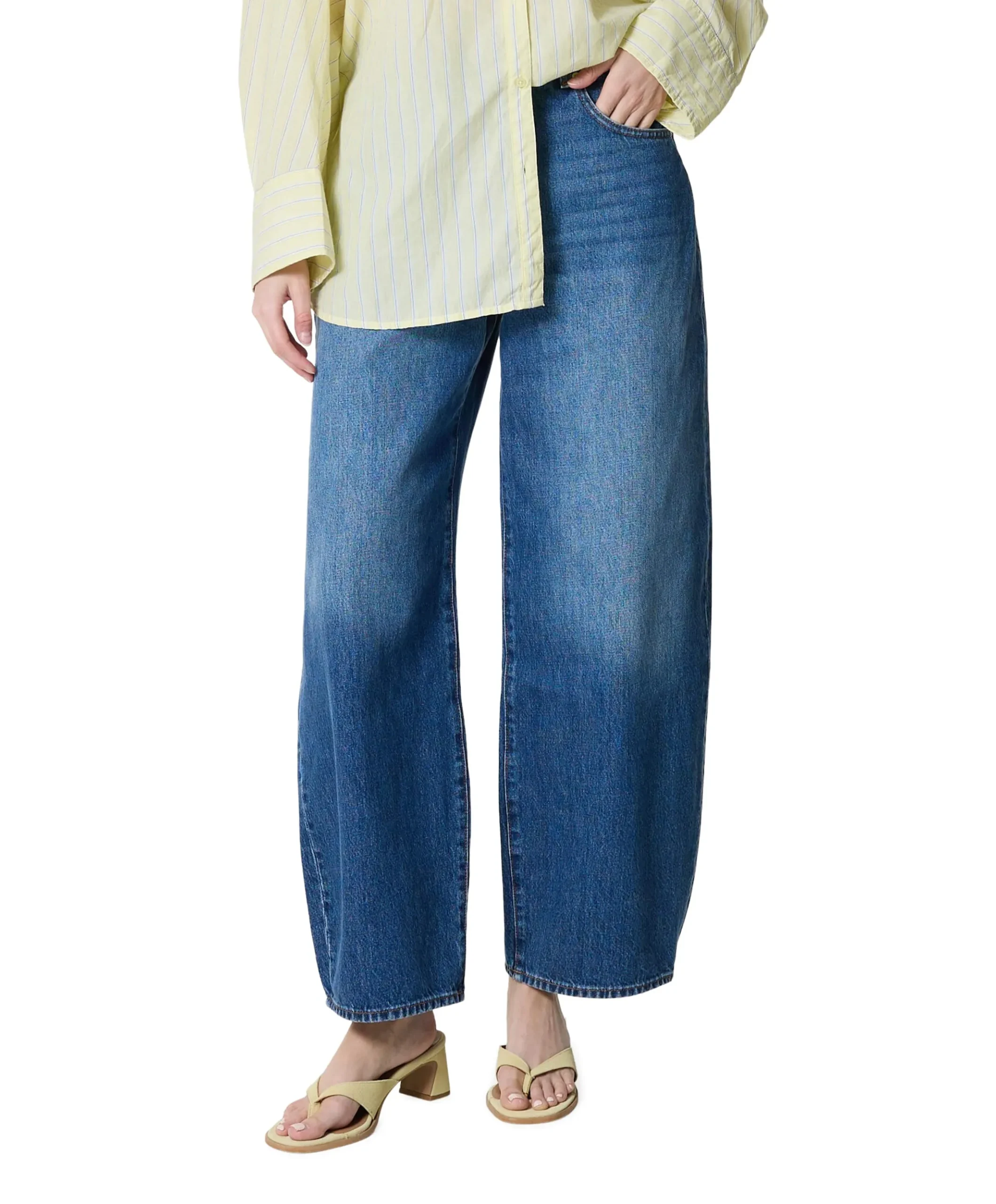 Bonnie Curvilinear dames jeans blauw