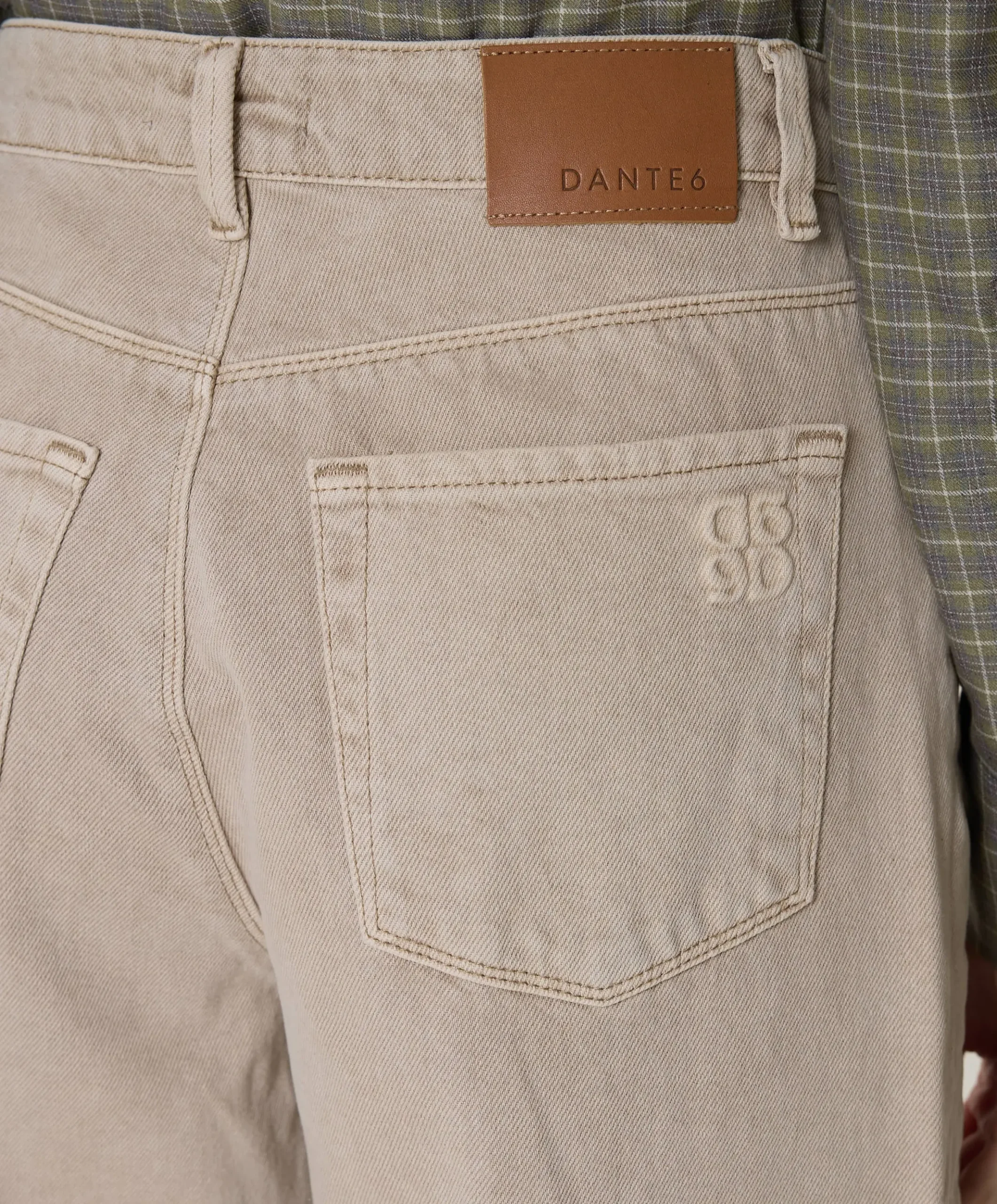 Brave barrel leg dames jeans beige