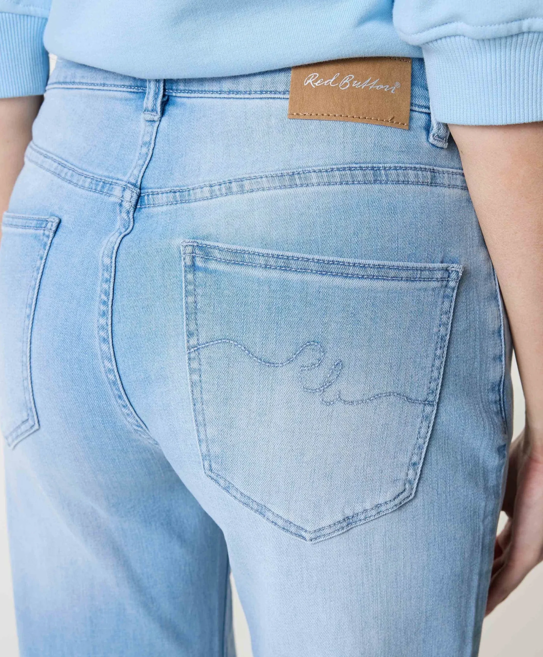 Brielle Flare Denim light blue dames jeans blauw
