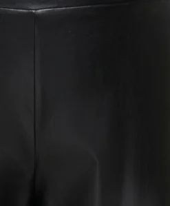 CARKARI FAUX LEATHER STRAIGHT dames plussize broek zwart