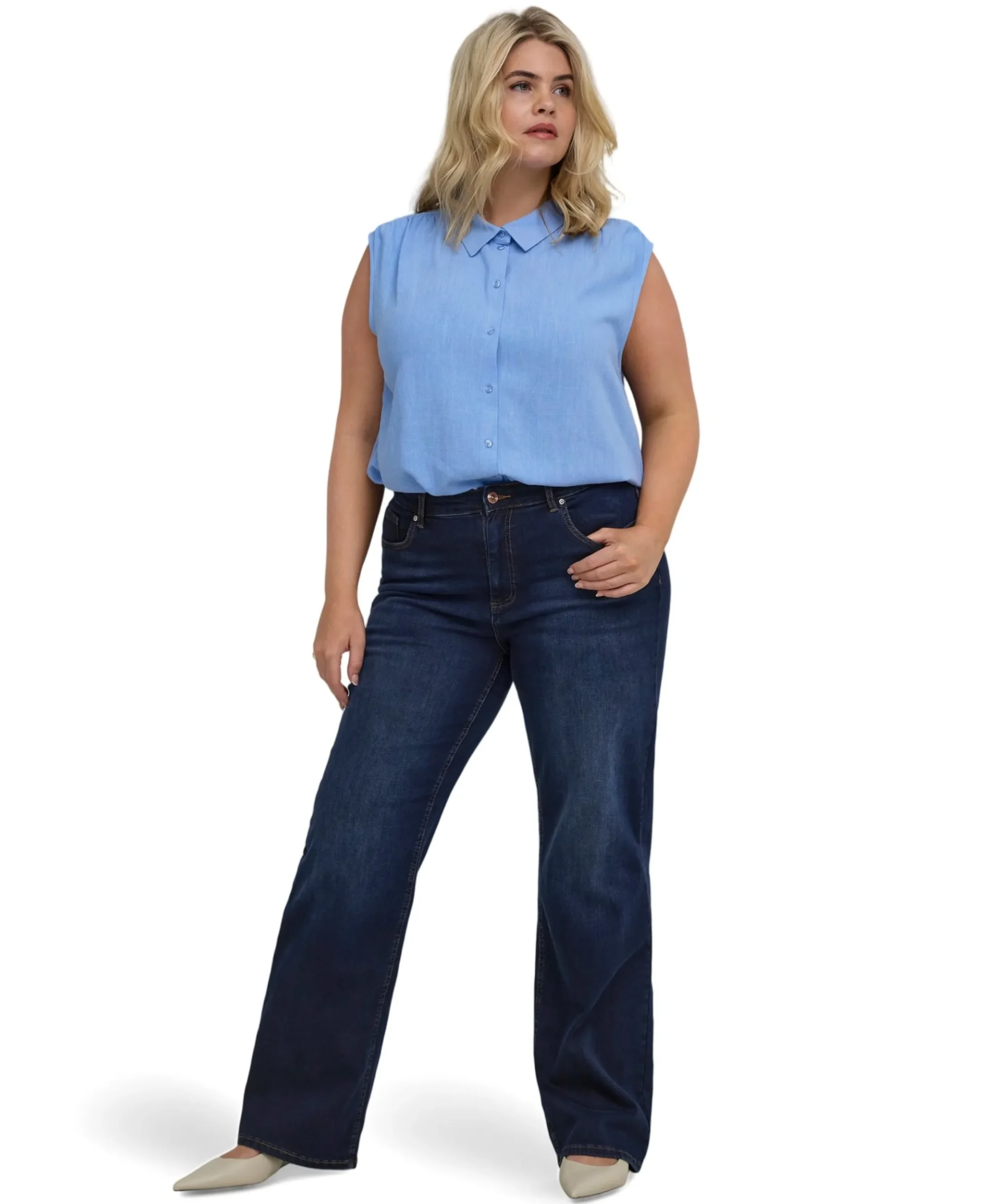 CARWILLY HW WIDE DNM TAI081 NOOS dames jeans blauw