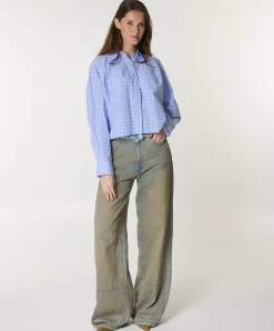 Celeste Patch Vintage Tall Jeans dames jeans beige
