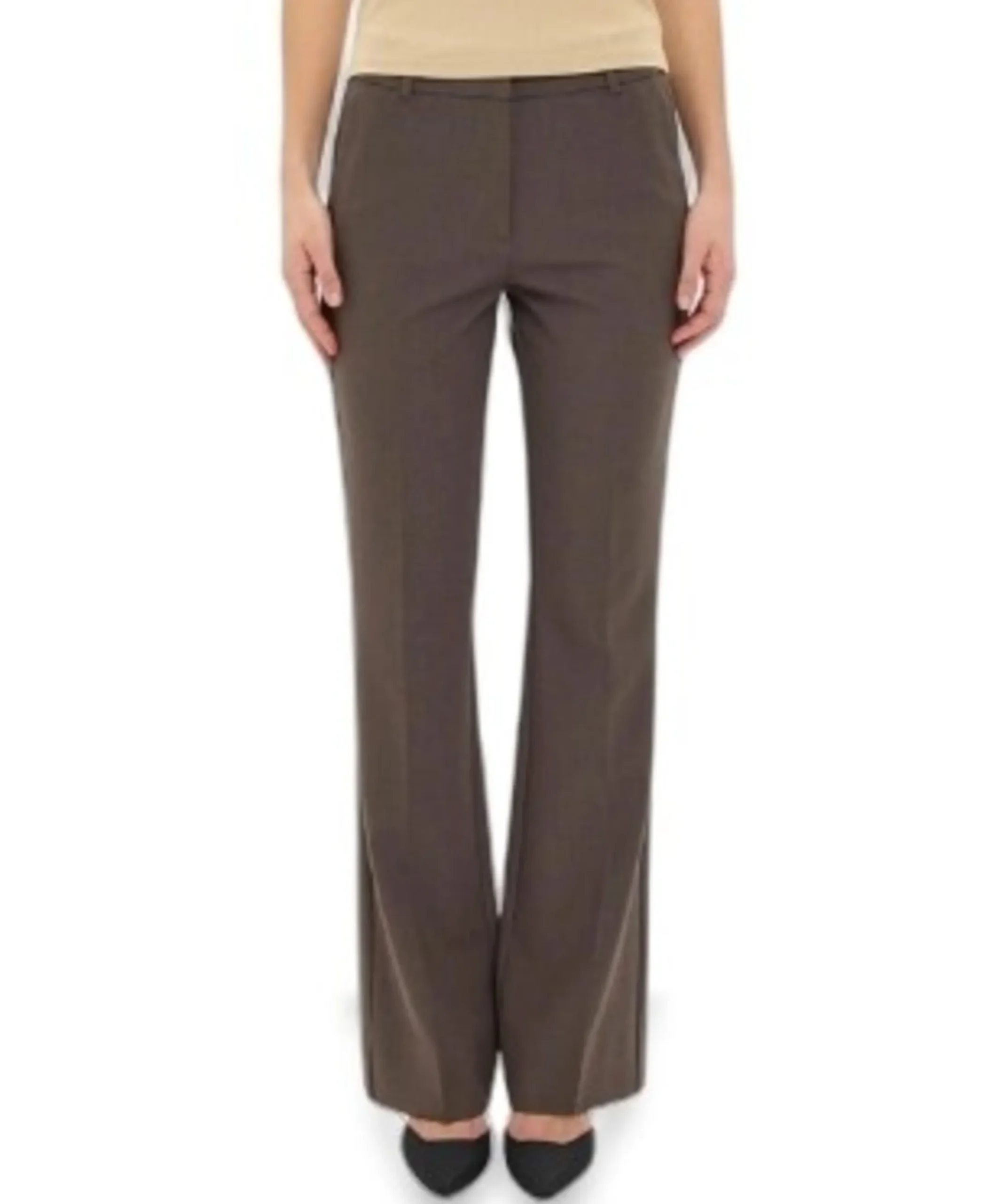 CLARAFV 826 MUD BROWN MELANGE dames pantalon bruin