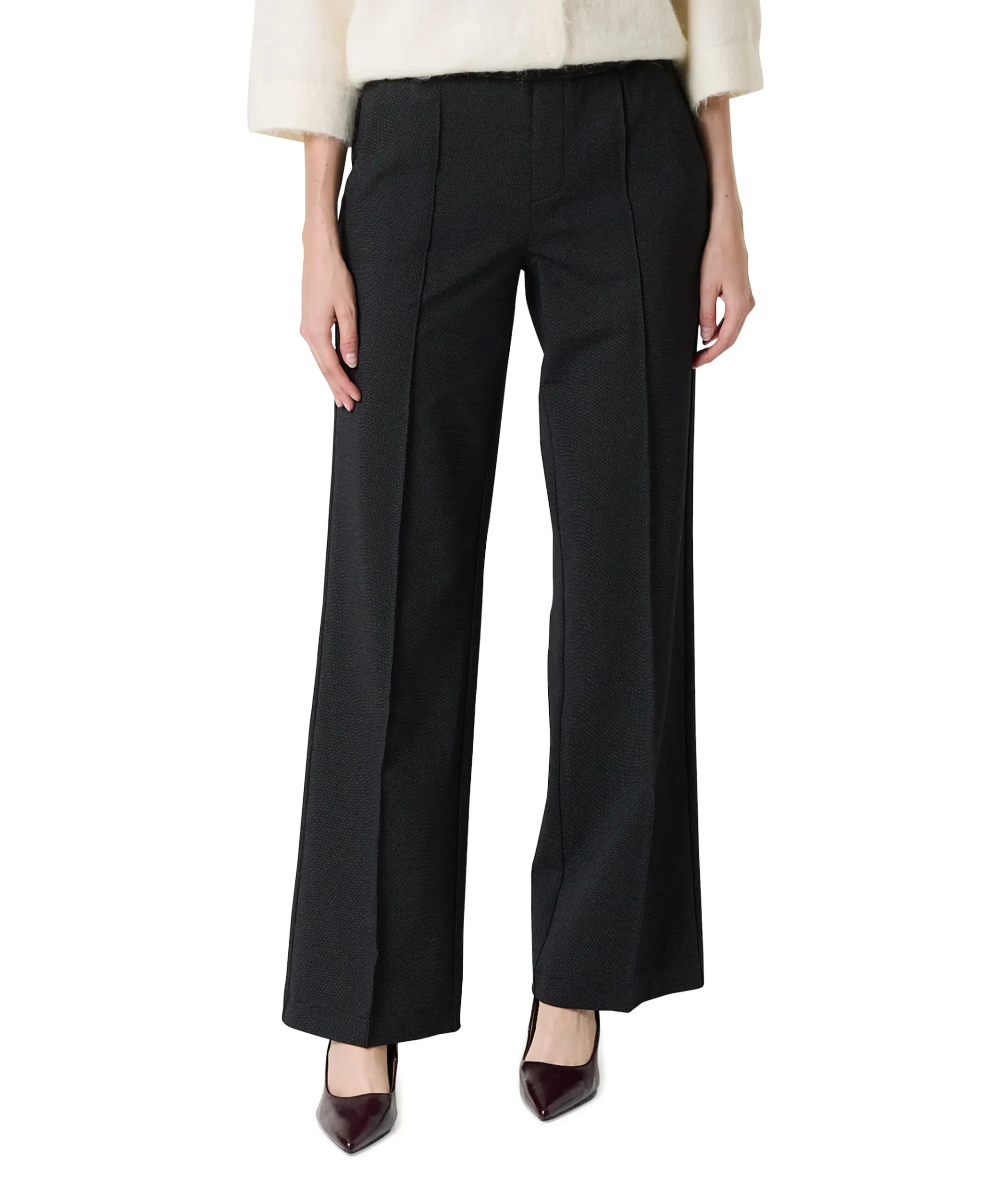 Claudette fancy punta dames pantalon zwart