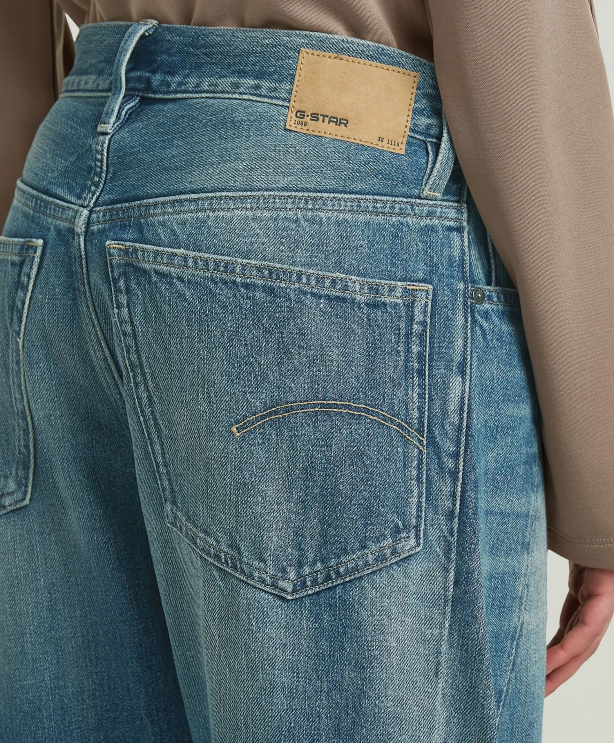 Contor 3D Wide Wmn dames jeans blauw