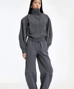 CRISPY TRACK PANTS dames broek grijs