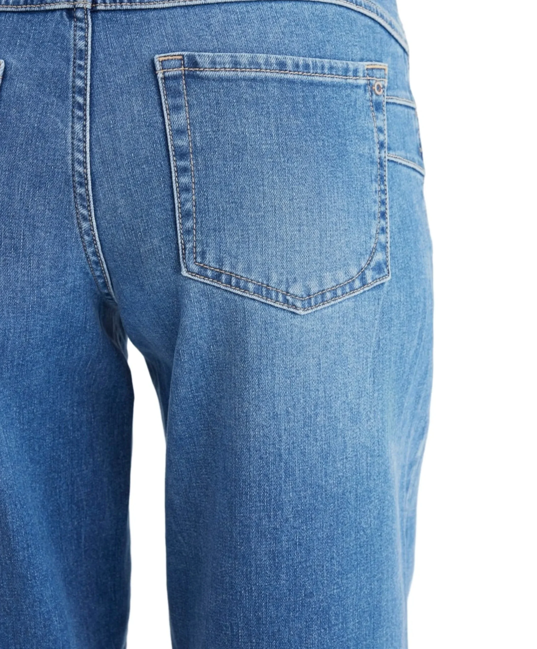 cropped balloon jeans dames jeans blauw
