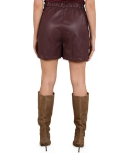 Dagmar PU dames korte broek rood