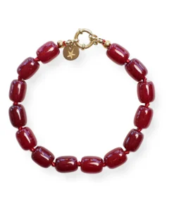 Dames armband bordeaux