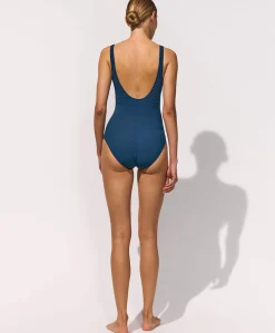 Dames badpak blauw