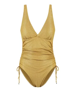 Dames badpak goud