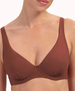 Dames bikinitop bruin