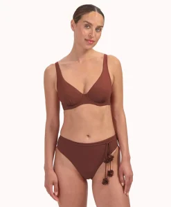 Dames bikinitop bruin