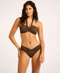 Dames bikinitop bruin