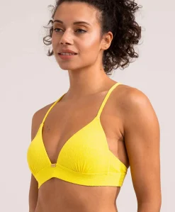 Dames bikinitop geel