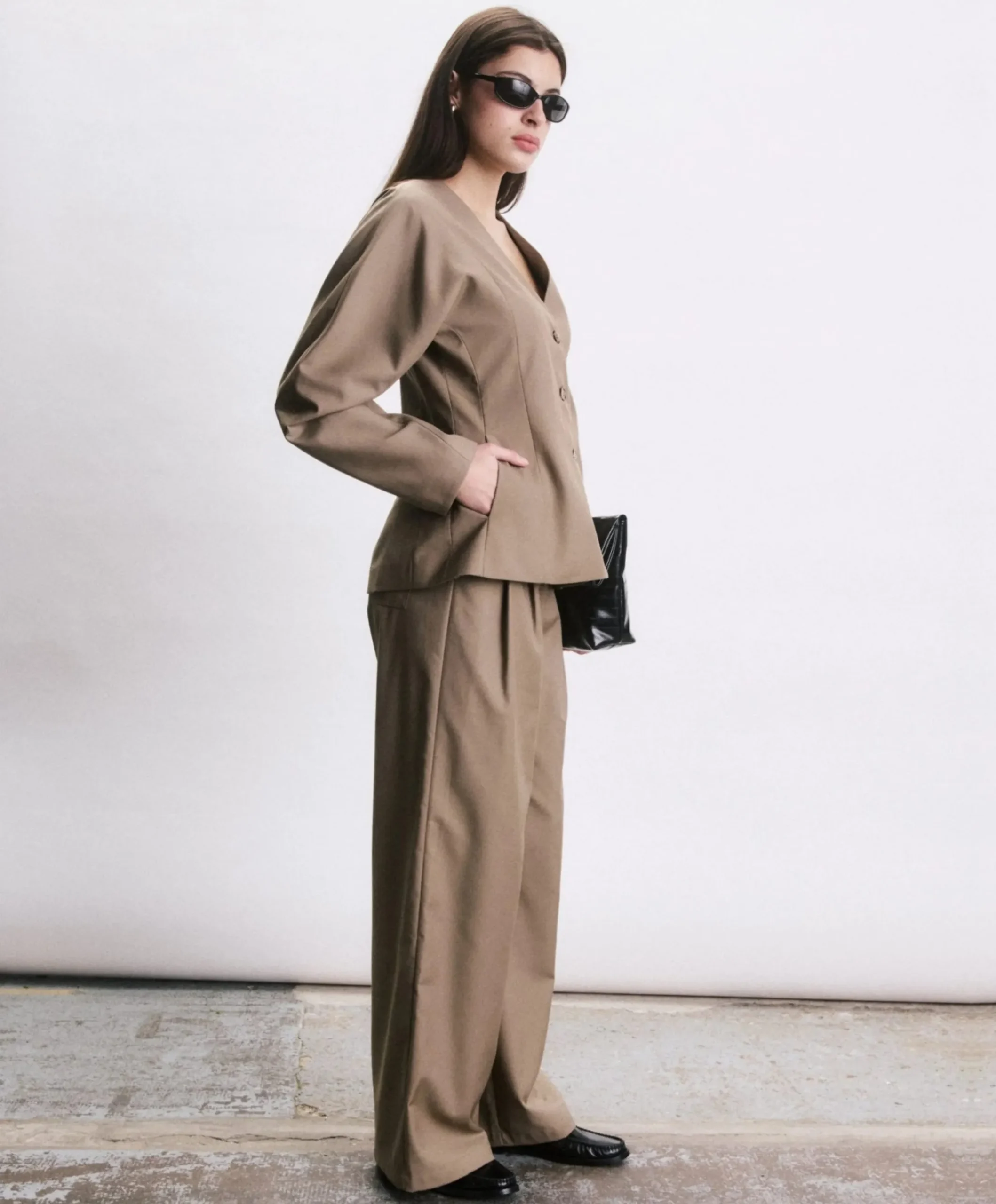 Dames blazer beige