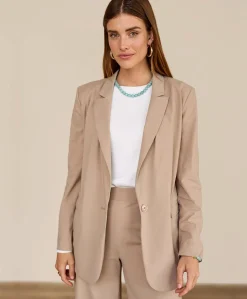 Dames blazer beige