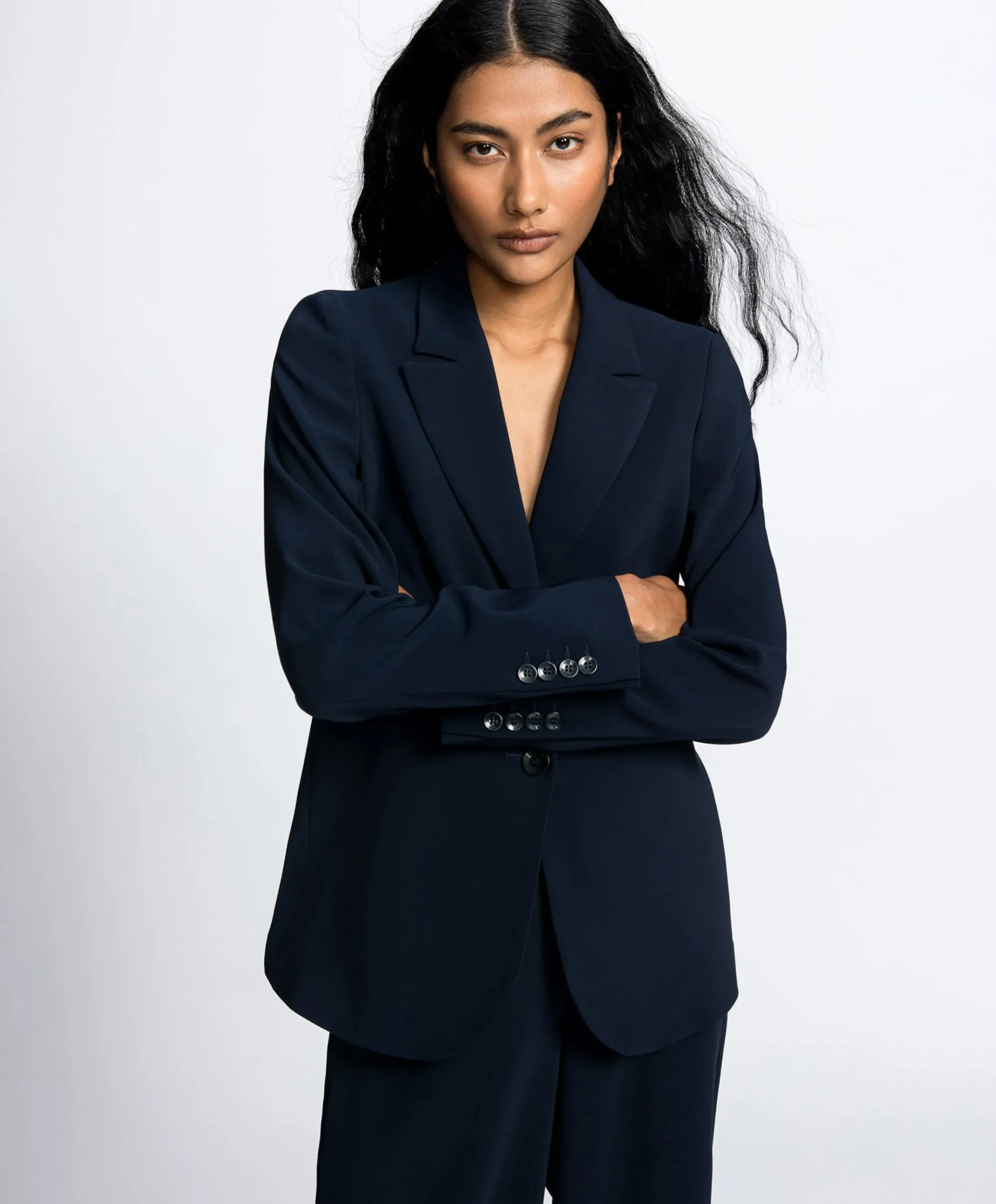 Dames blazer blauw