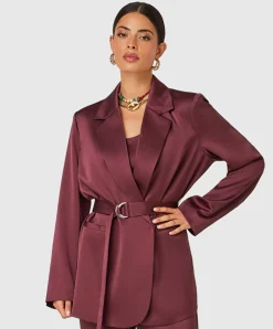 Dames blazer bordeaux