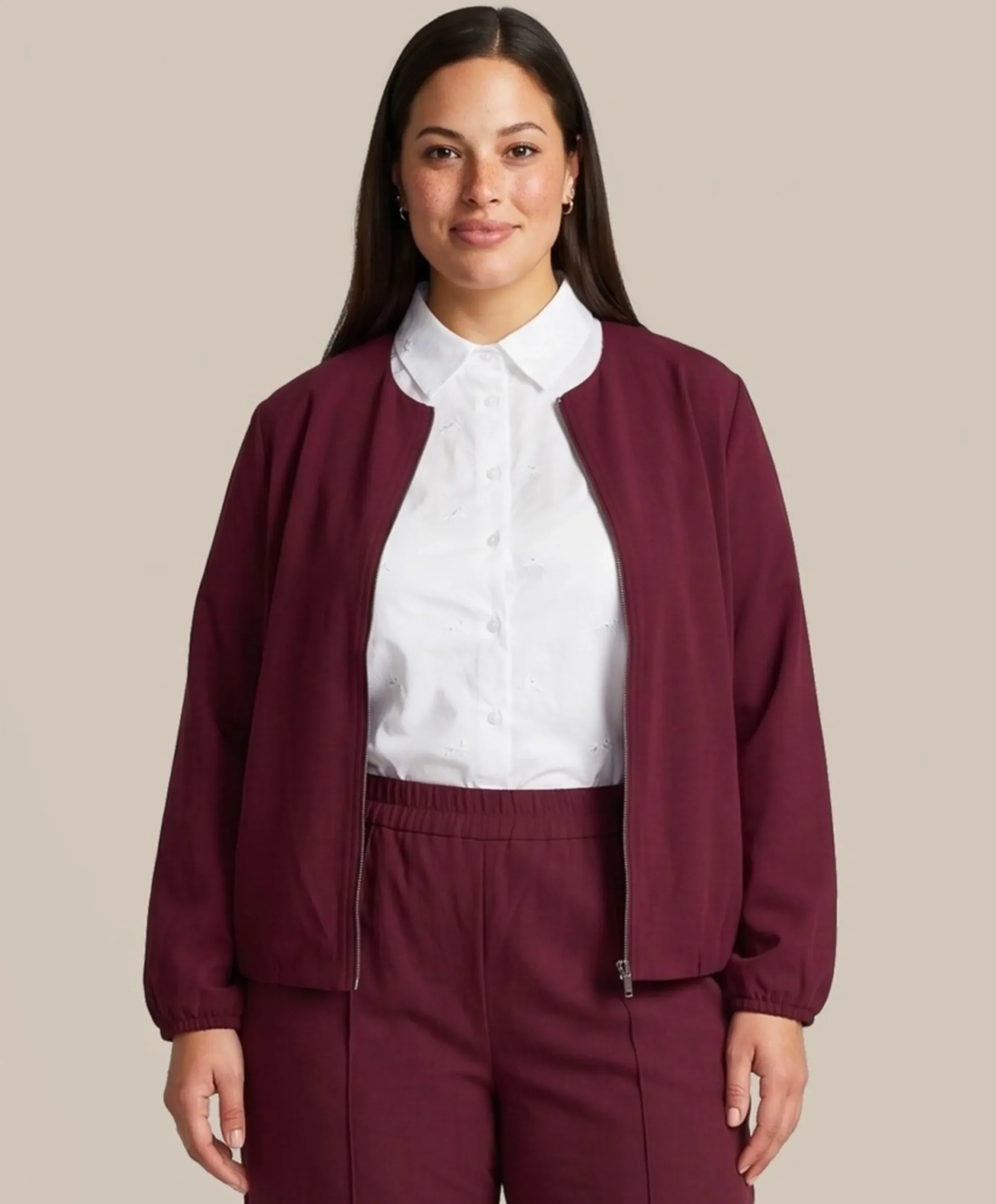 Dames blazer bordeaux