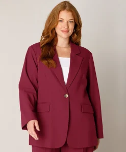 Dames blazer bordeaux