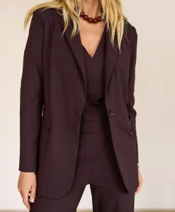 Dames blazer bruin