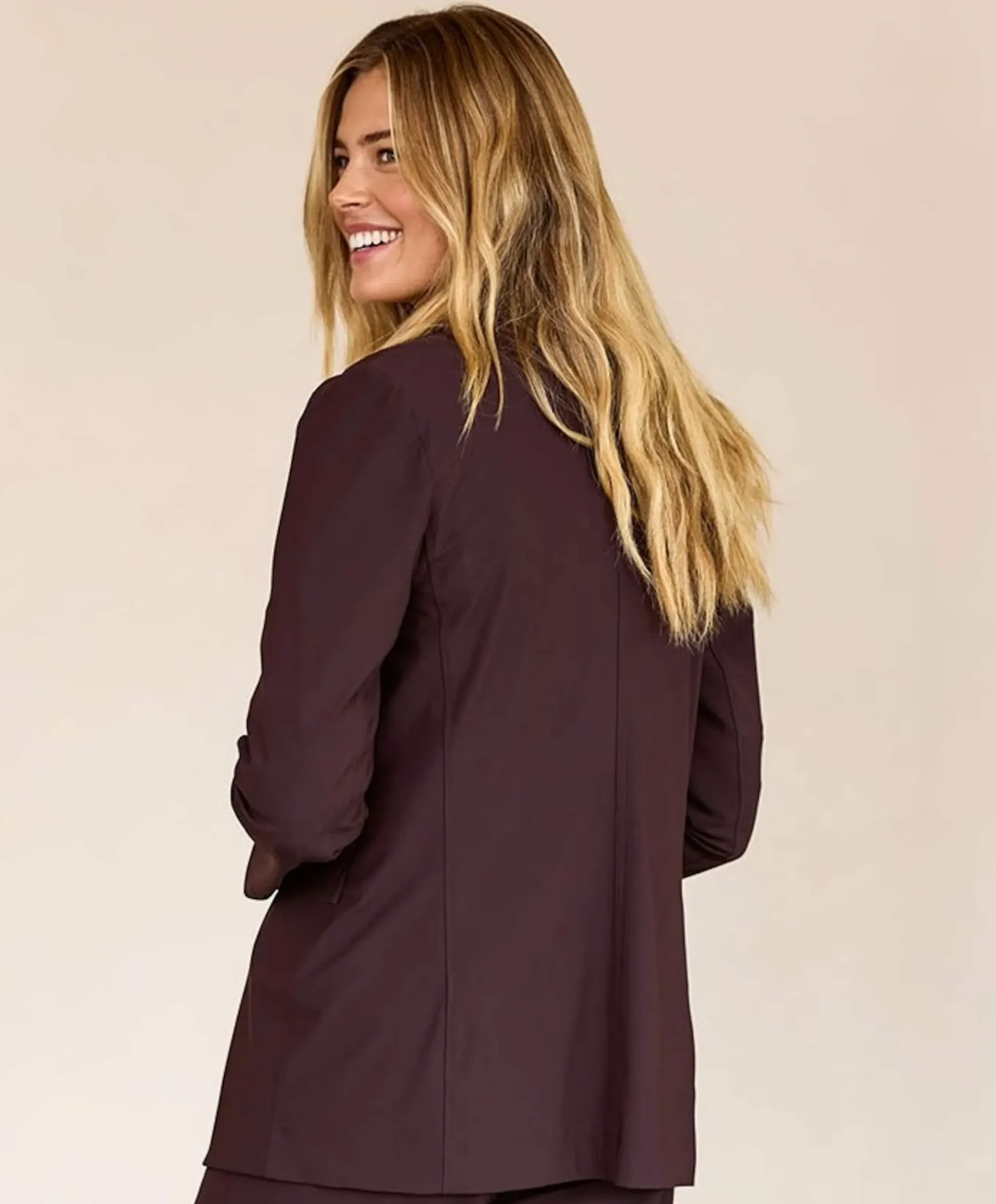 Dames blazer bruin