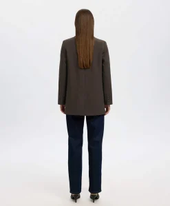 Dames blazer bruin