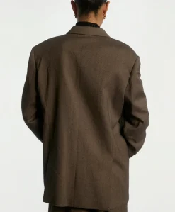 Dames blazer bruin