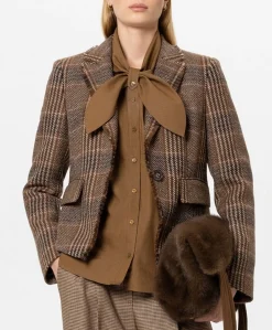 Dames blazer bruin