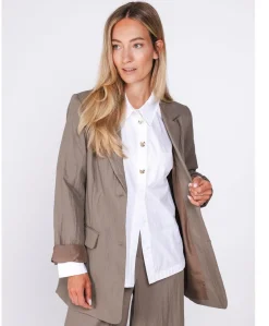 Dames blazer bruin