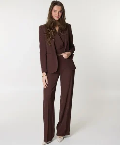 Dames blazer bruin