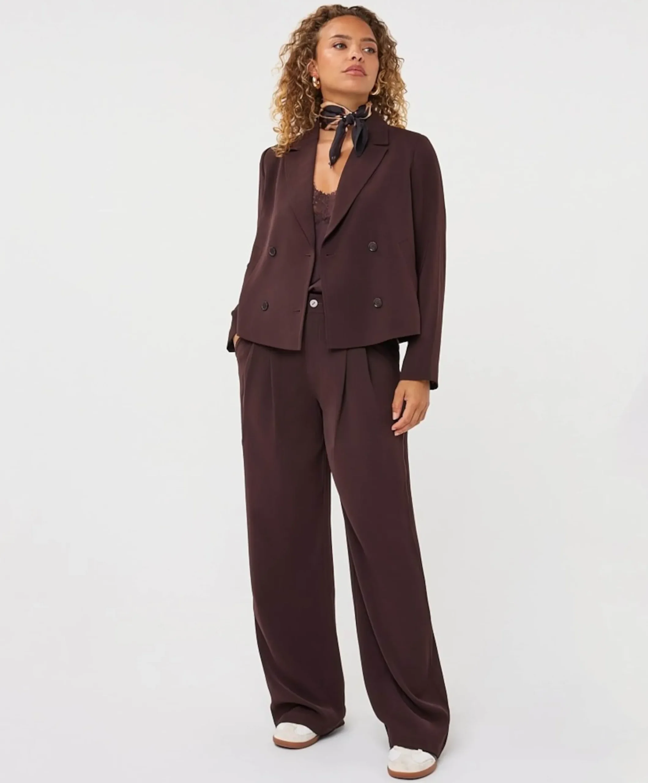 Dames blazer bruin