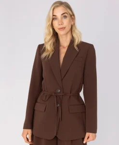 Dames blazer bruin
