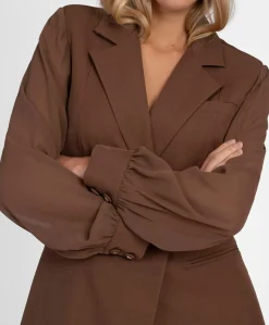 Dames blazer bruin
