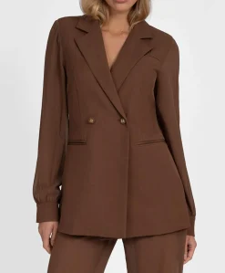 Dames blazer bruin