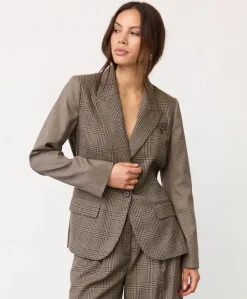 Dames blazer bruin